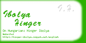 ibolya hinger business card